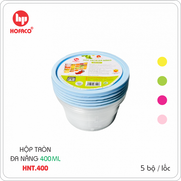 Hộp Nhựa Tròn Đa Năng - HNT.400ML