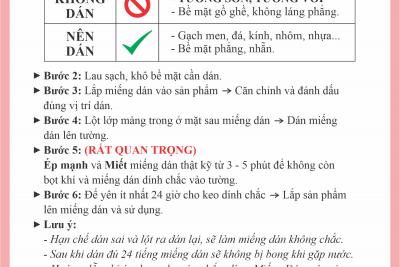 Hướng Dẫn Sử Dụng Dùng Miếng Dán rời