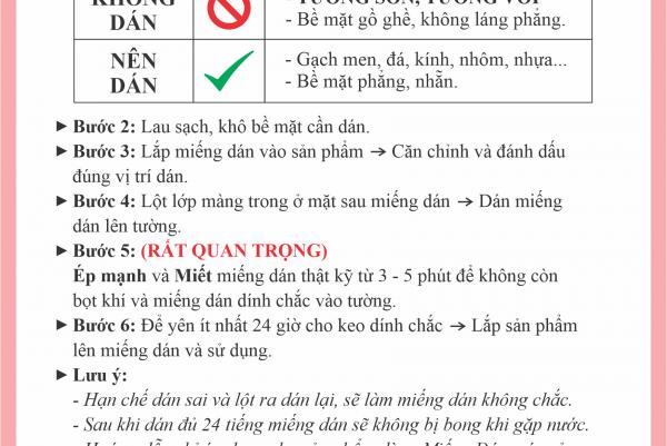 Hướng Dẫn Sử Dụng Dùng Sản Phẩm Miếng Dán
