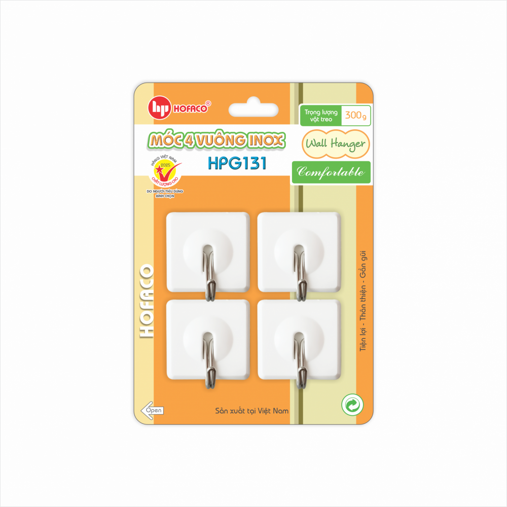 MÓC 4 VUÔNG INOX - HPG 131
