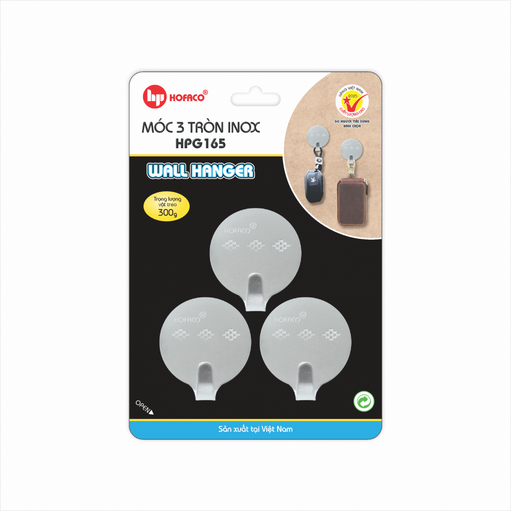 MÓC 3 TRÒN INOX - HPG 165