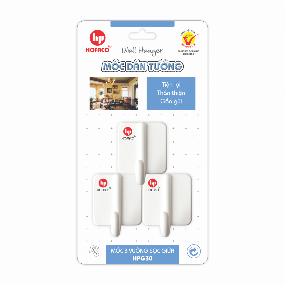 MÓC 3 VUÔNG SỌC GIỮA - HPG 30