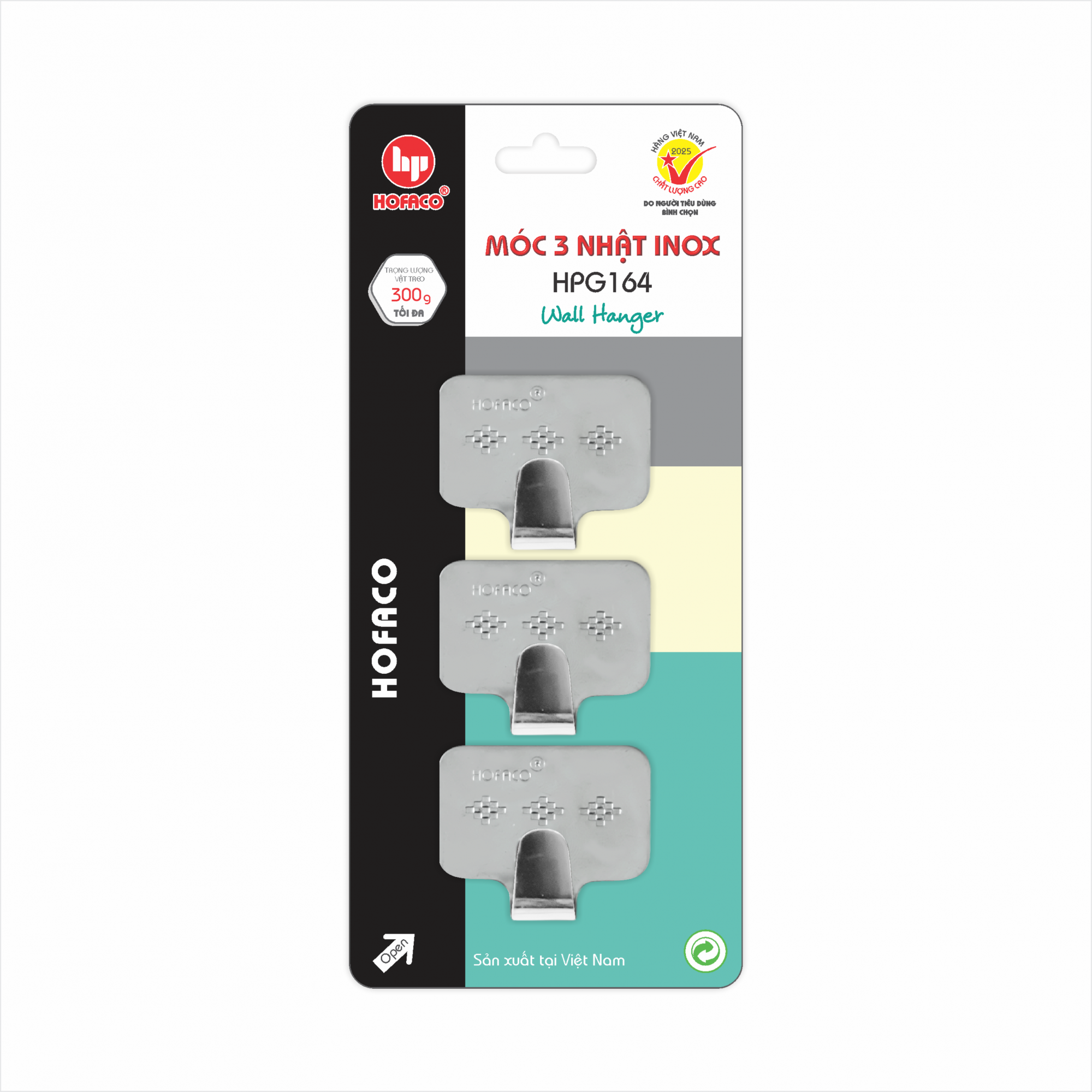 MÓC 3 NHẬT INOX - HPG 164