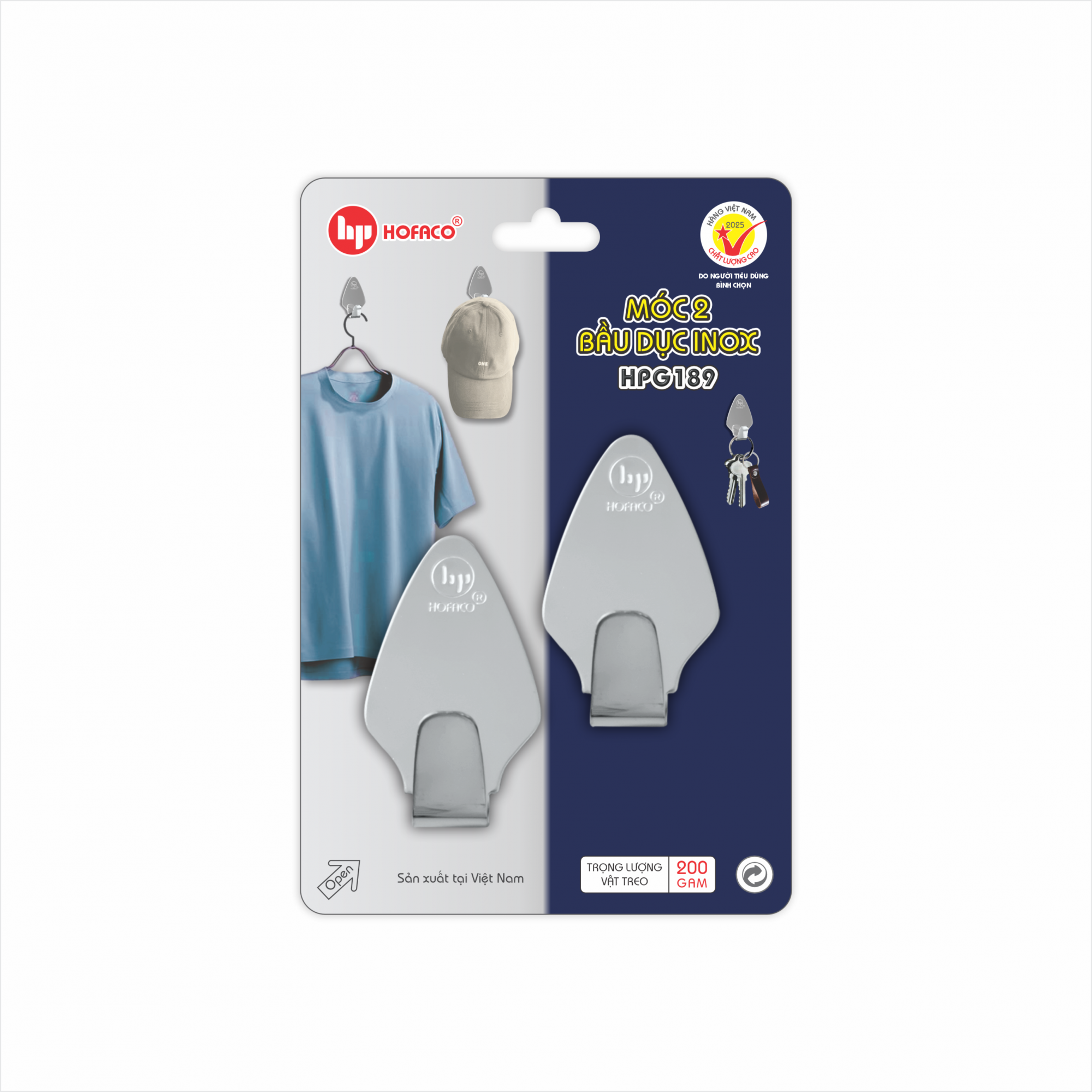 MÓC 2 BẦU DỤC INOX - HPG 189