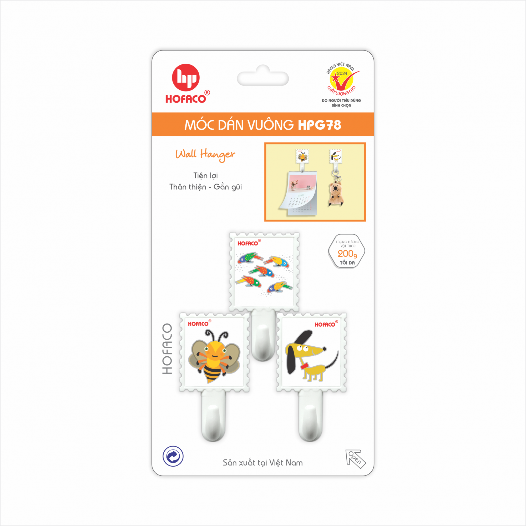 MÓC DÁN VUÔNG - HPG 78