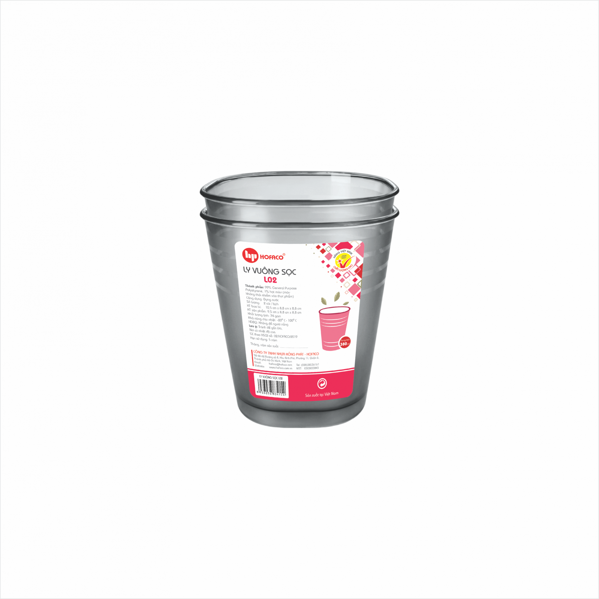 LY VUÔNG SỌC - L02