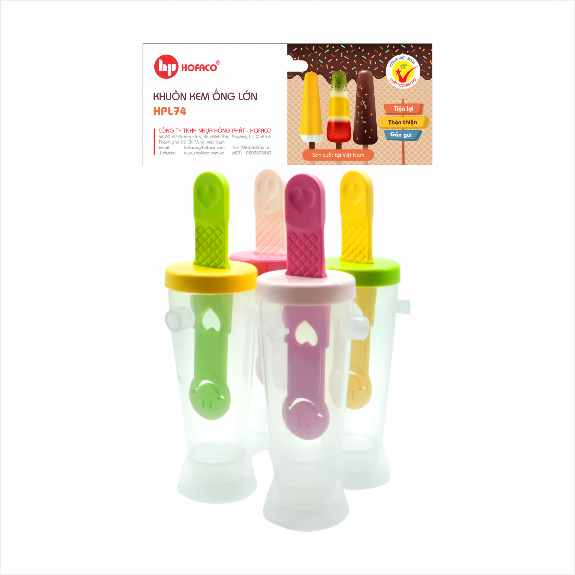 KHUÔN KEM ỐNG LỚN - HPL74