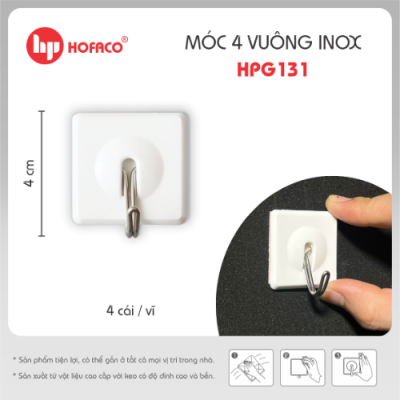 MÓC 4 VUÔNG INOX - HPG131