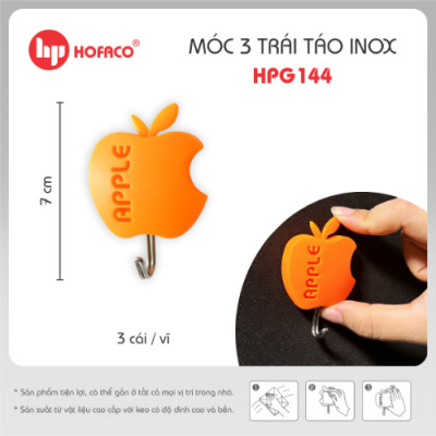 MÓC 3 TRÁI TÁO INOX - HPG144