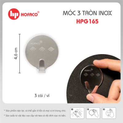 MÓC 3 TRÒN INOX - HPG165