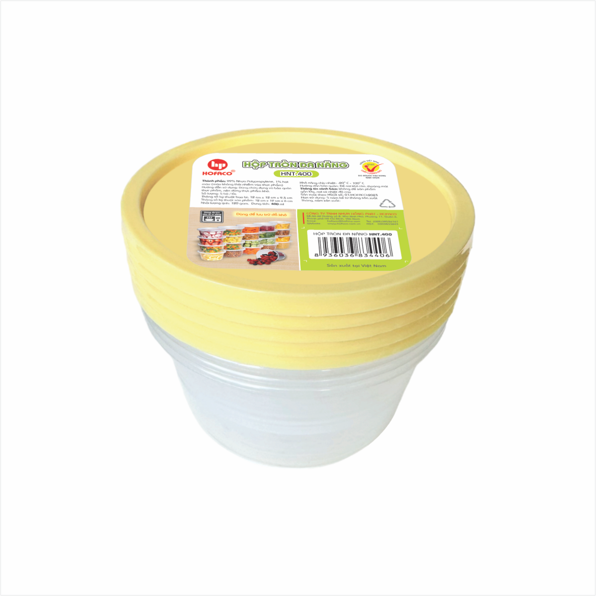 HỦ NHỰA PP TRÒN 400ML