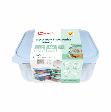 BỘ 3 HỘP THỰC PHẨM - HNB03