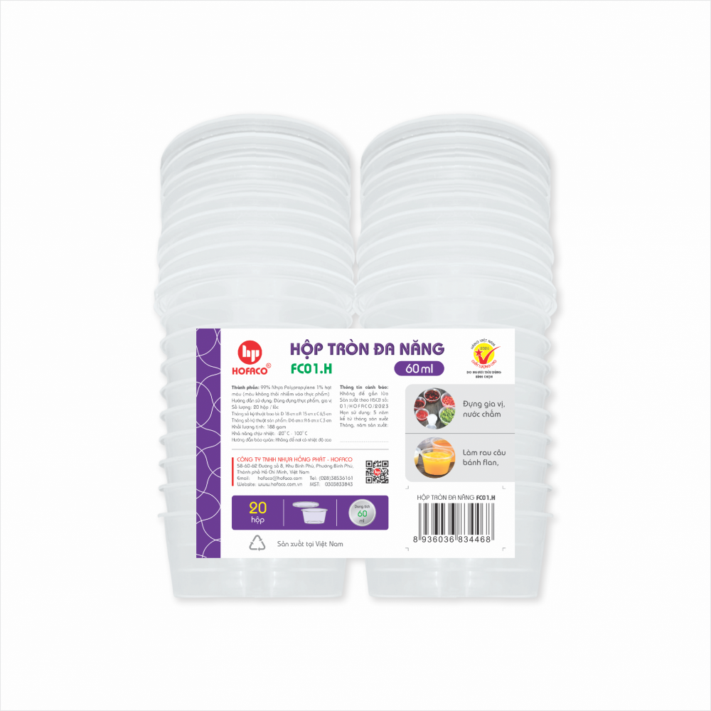 HỘP TRÒN ĐA NĂNG - 60ML