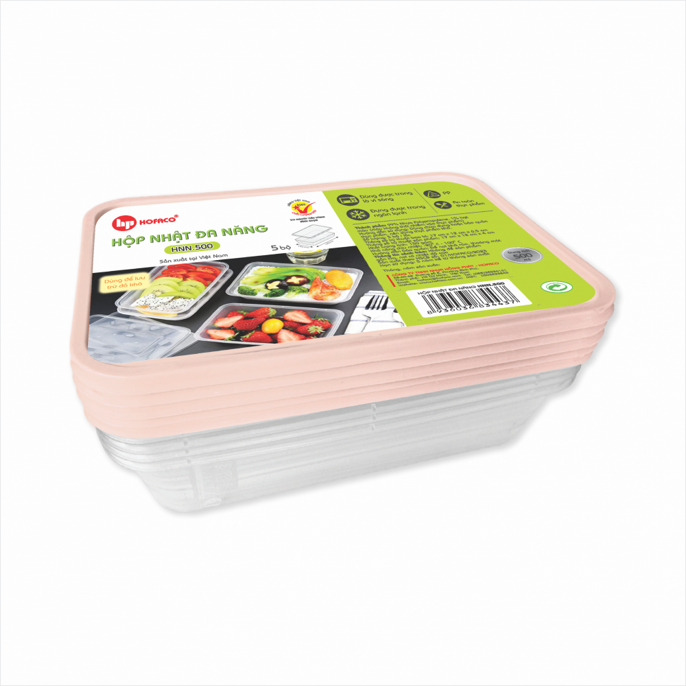 HỘP NHỰA pp NHẬT 500ML