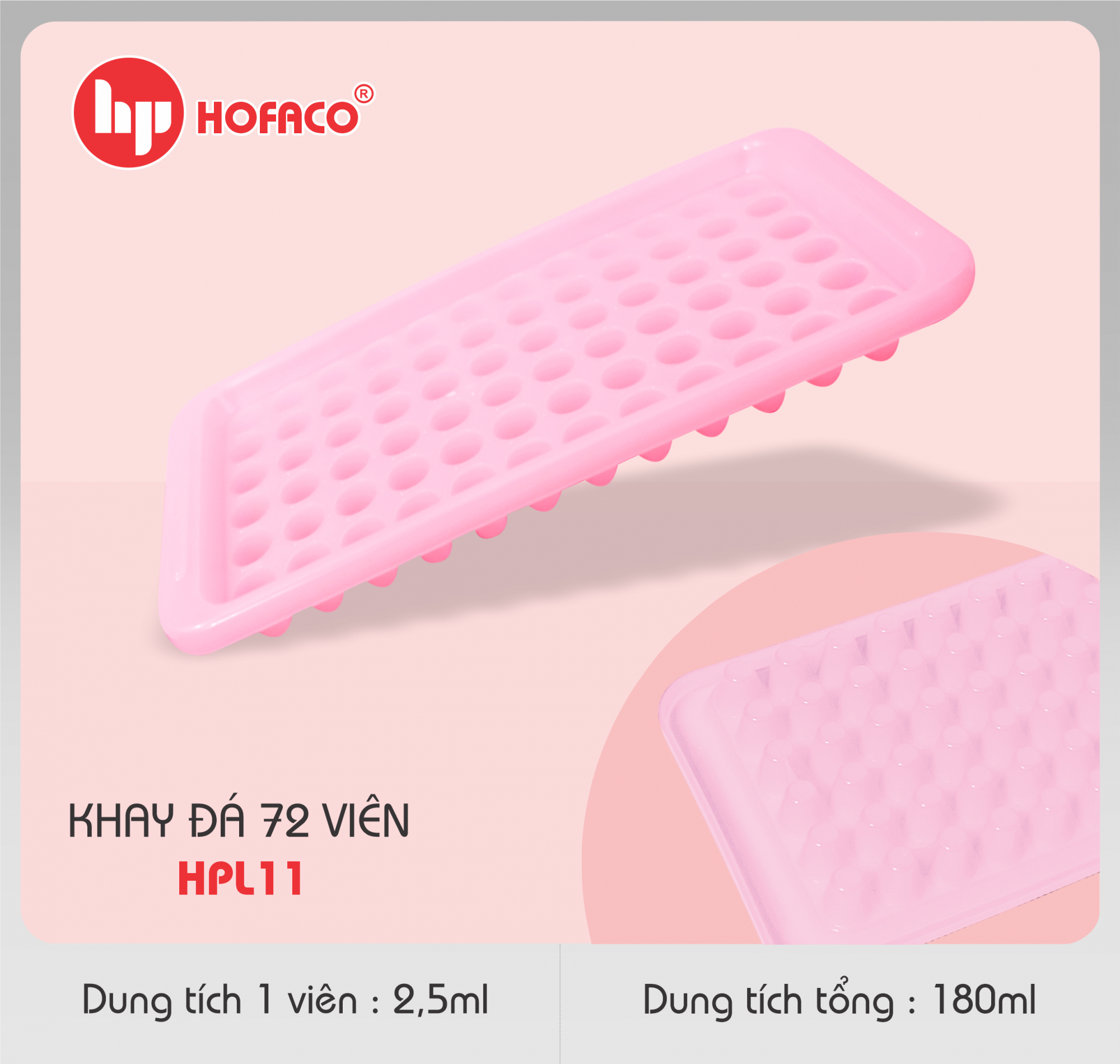 KHAY ĐÁ 72 VIÊN - HPL 11