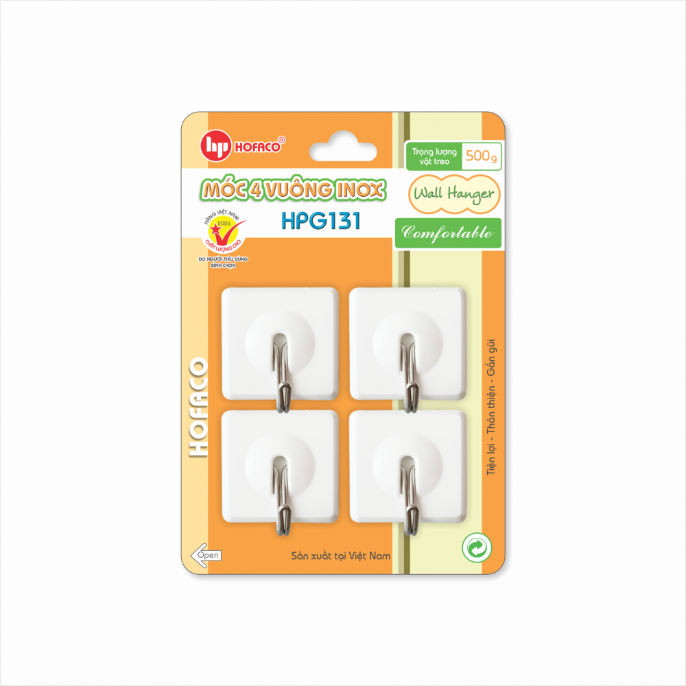 MÓC 4 VUÔNG INOX - HPG131