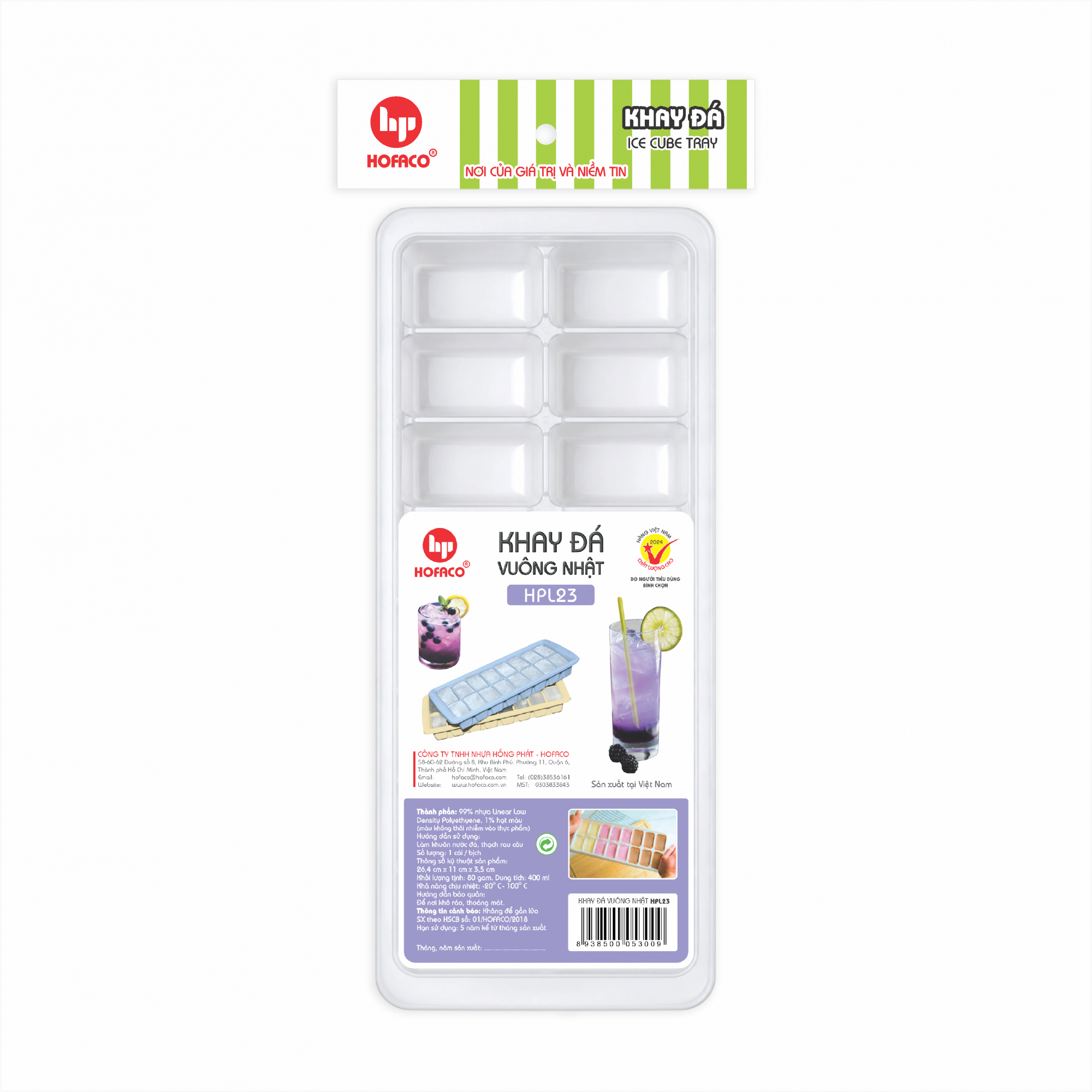 KHAY ĐÁ VUÔNG NHẬT - HPL23