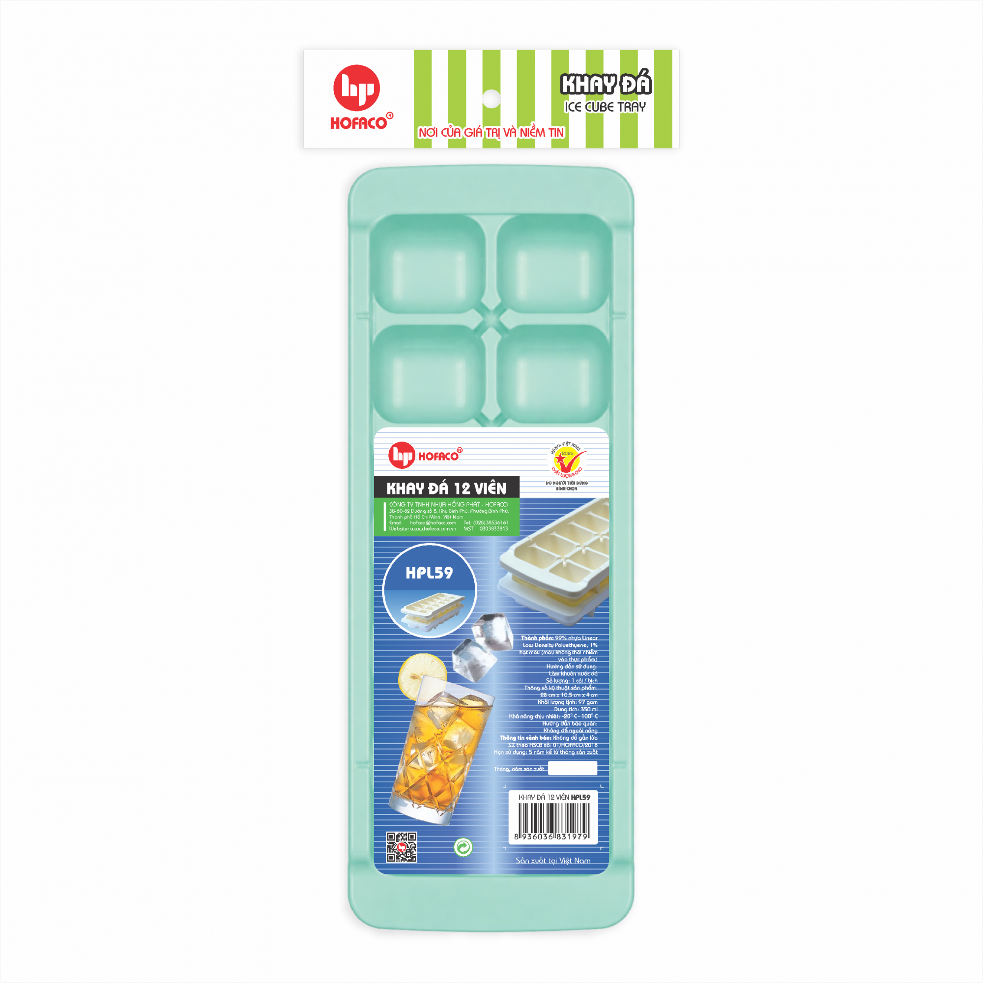 KHAY ĐÁ 12 VIÊN - HPL59