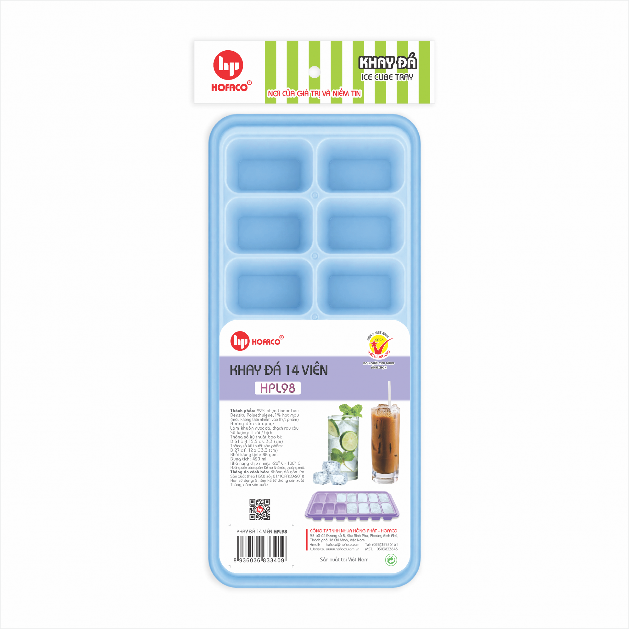 KHAY ĐÁ 14 VIÊN - HPL98