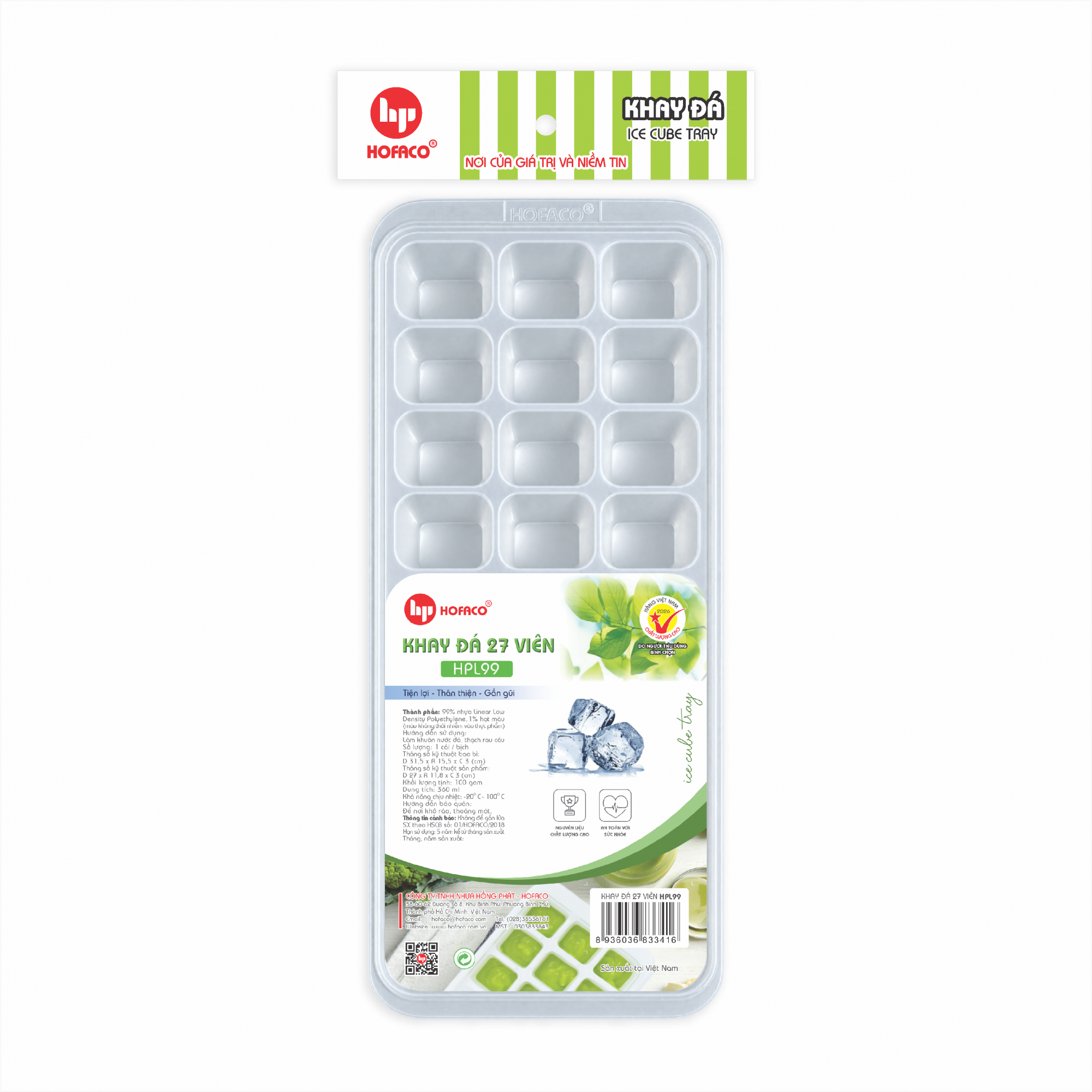 KHAY ĐÁ 27 VIÊN - HPL99